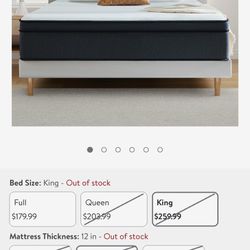 King Mattress Never Used 