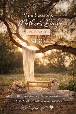 Mother’s Day Mini Sessions 🌸 | $130 Pre-sale