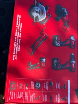 Milwaukee M18 tools, batteries and charger