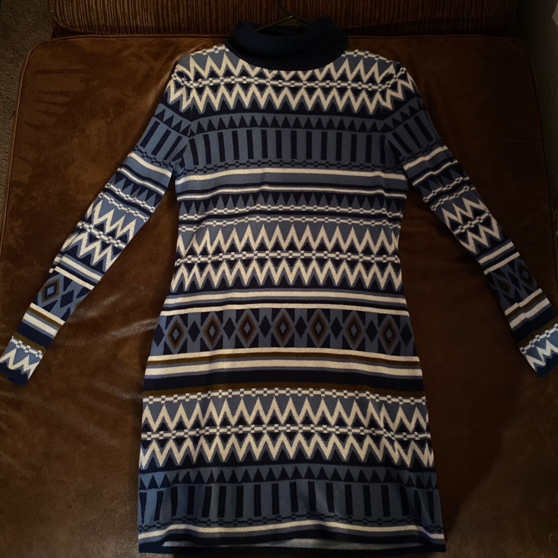 Turtle Neck Long Sleeve Dress