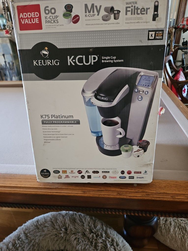 Keurig New In Box k75 Platinum  Water Filter