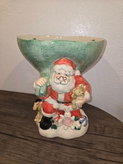 Vintage Santa Ceramic Bowl