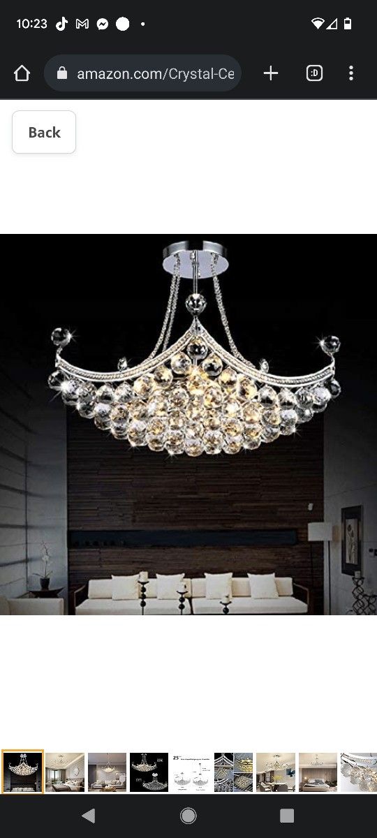 $120 CRETIFY CRYSTAL CHANDELIER