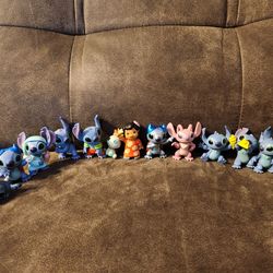 Lilo & Stitch Just Play Figurine Bundle of 13 including Rare Shiny Superhero Fig