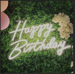 Happy Birthday Neon Sign, 22.4"x13.8" Happy Birthday Sign for Birthday Party Decor, Happy Birthday Light Up Led Signs for Backdrop, Neon Birthday Sign