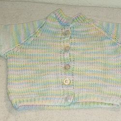 Hand-knit Pastel Jacket/Sweater (2T)