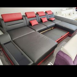 Oversized Leather Sectional