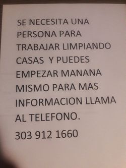 Buscas trabajo?