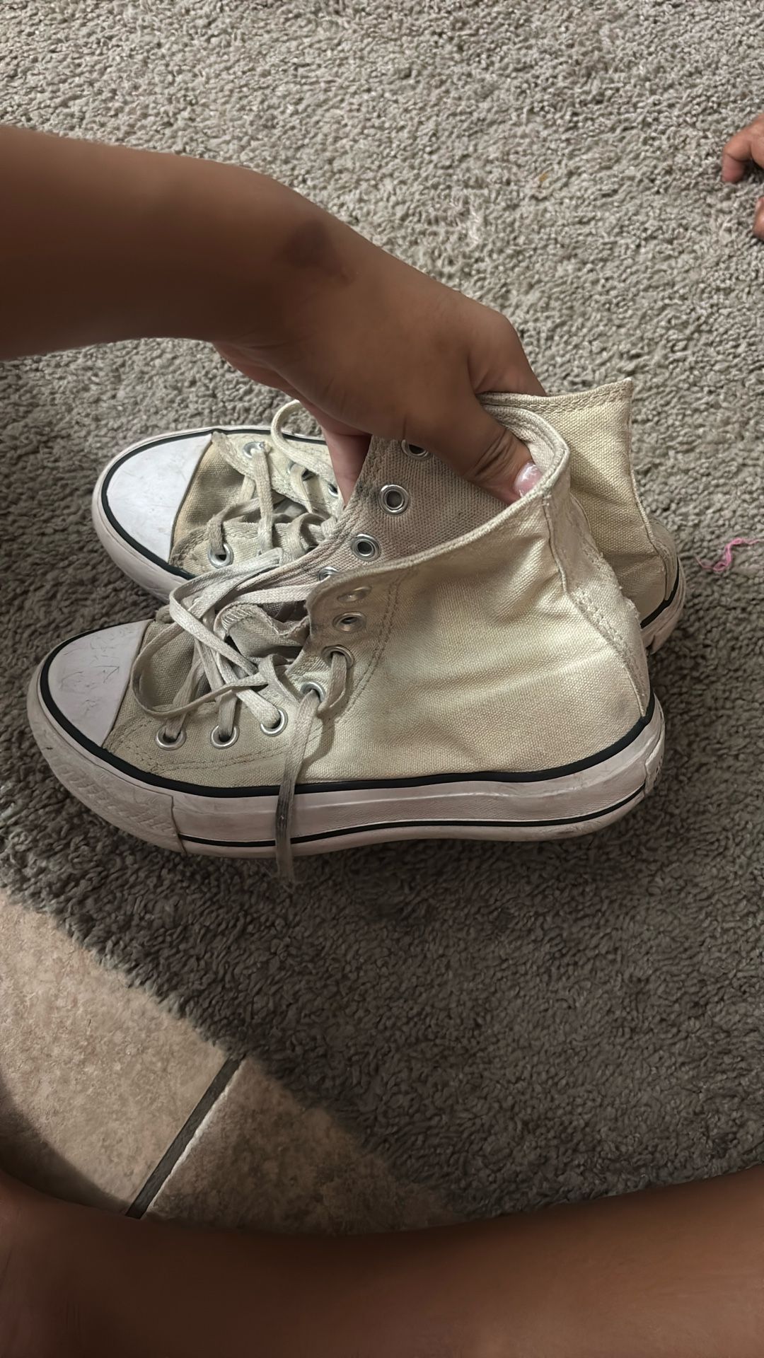 platform white converse size womans 5