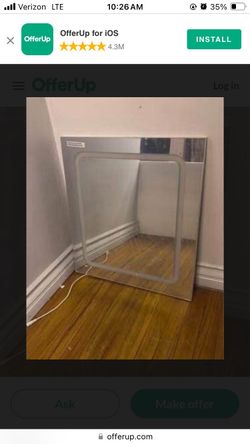 New Replacement LED Lighted 19" X 21" Mirror Doors for Makeup Vanities