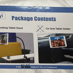woleyi Car or Truck Seat Rail Tablet Mount, Heavy Duty Gooseneck Car Floor Tablet & Phone Holder 