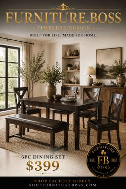 6pc Dining Table Sets $399