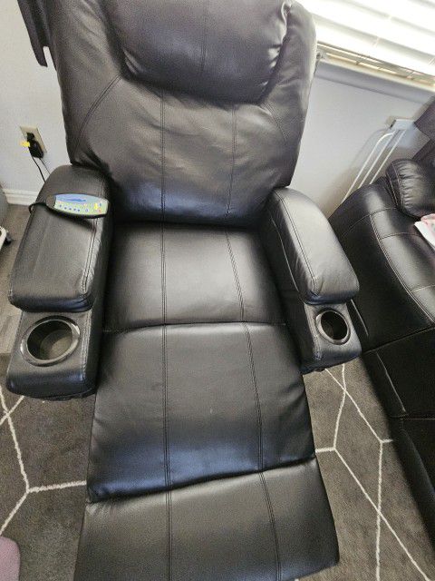Massage & Heating Leather Recliner 