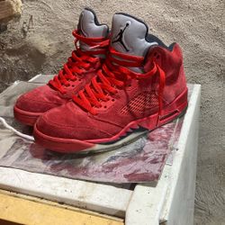 Jordan 5s Red suede  