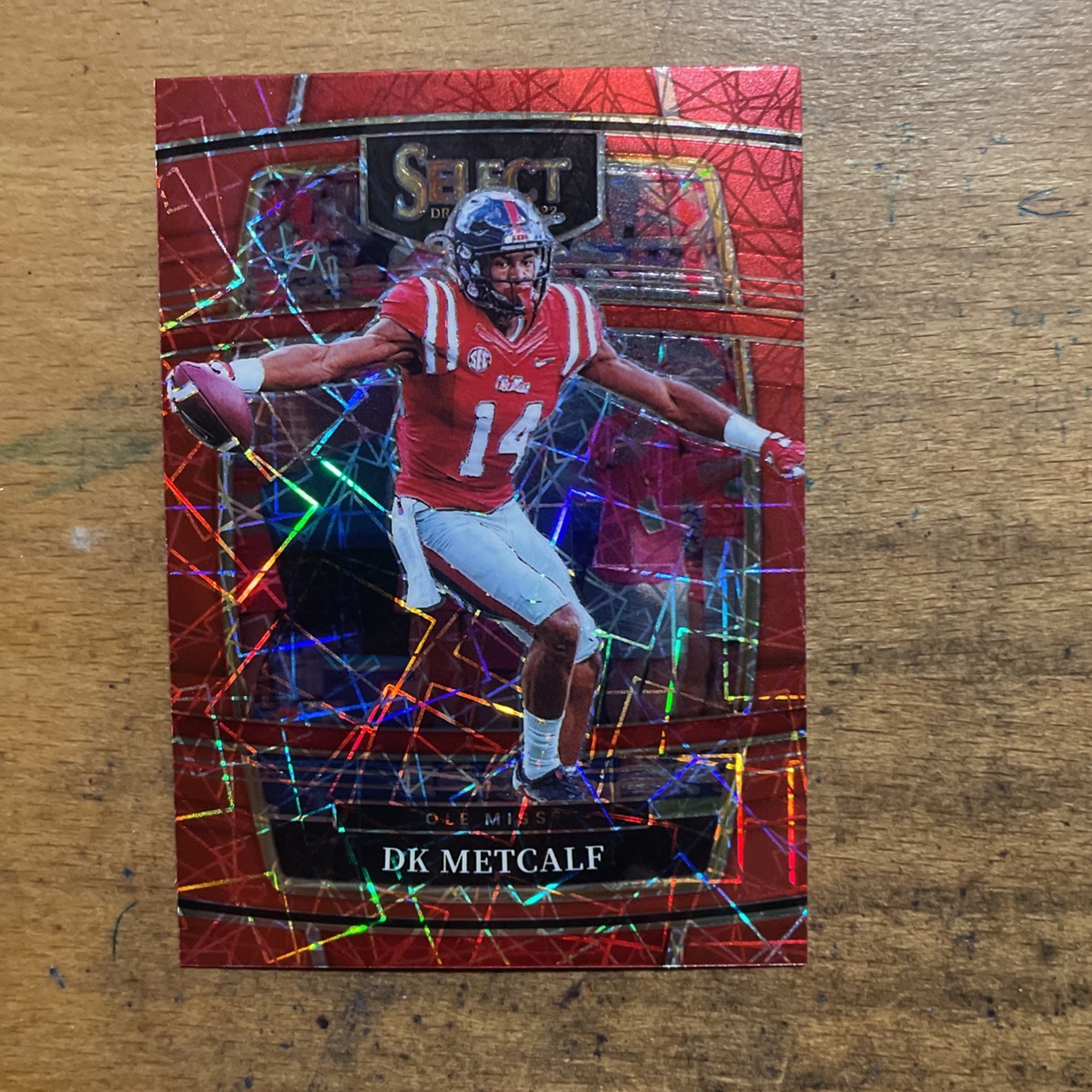 2022 SELECT DRAFT PICKS DK METCALF RED LASER CARD