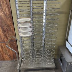 All Stainless Steel Mobile Plate Racks (90) Plate Capacity Each