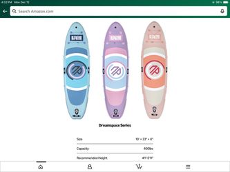Niphean Inflatable Stand Up Paddle Board  brand  used once like new in Irvine  10 feet complete set price is for each