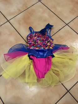 Multicolored Jazz Small Child Dance Costume