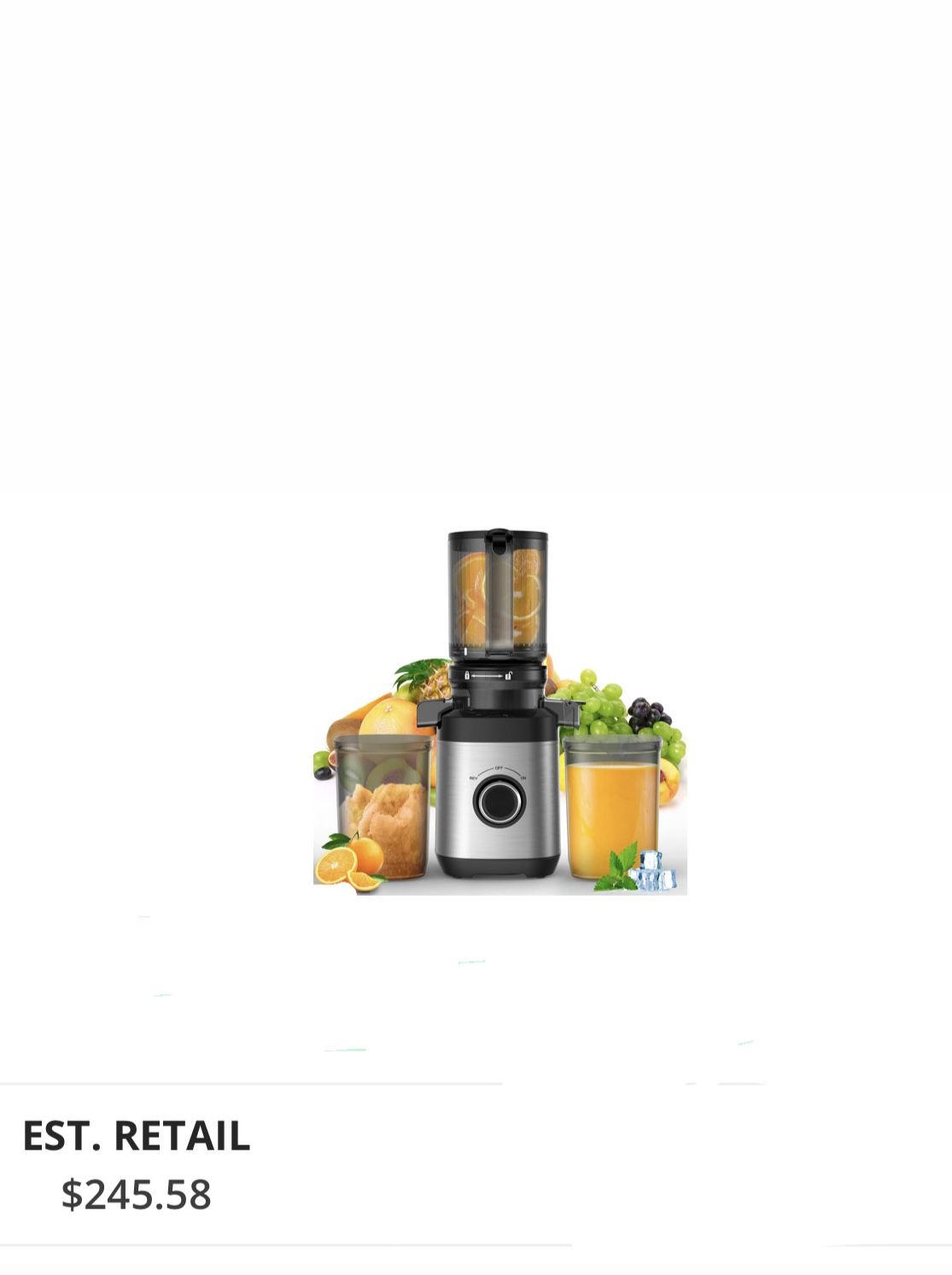 Cold pressed juicer machine
