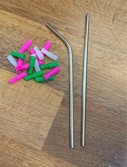 Silicone Drinking Straw Tips 2 Pcs