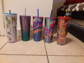 Assorted New Starbuck  Plastic  Cups
