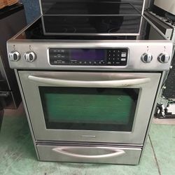 Stainless Steel Glass Top Stove 