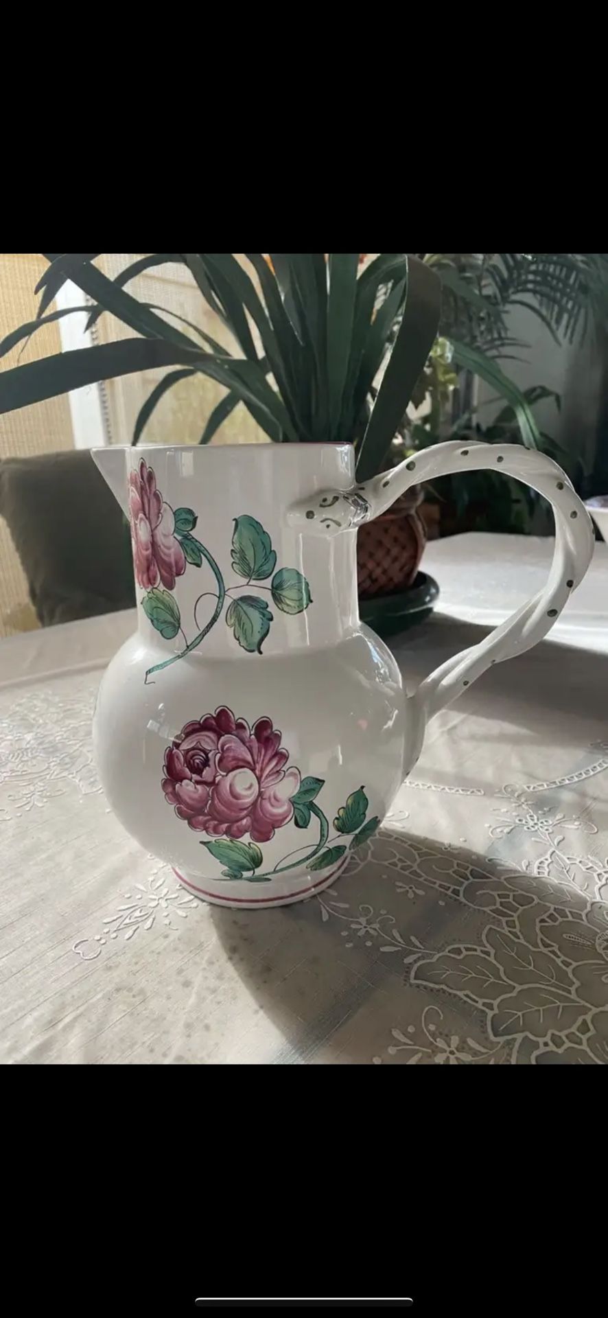 Strasbourg Flowers For Tiffany And Co. Pitcher And Vase Portugal