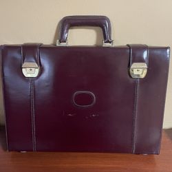 Burgundy Top Grain Leather Briefcase/Attache’