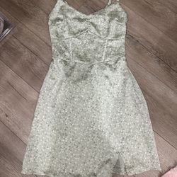 Hollister Green Floral Dress