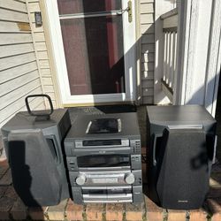 Home DVD And Cassette Stereo Player With Speakers 
