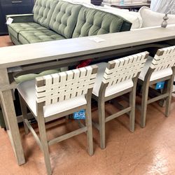 New 72” Table & 3 Stools — LAST SET