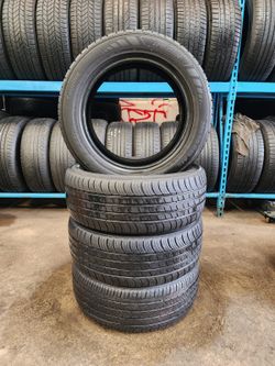 (4) 205 55 16 Fuzion & Firestone All Season Tires