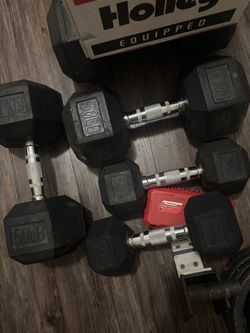 Dumbbell weights 2x20 and 2x50 lbs $110 firm for both