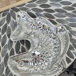 Aluminum jello mold fish shape gelatin creations kitchen decor 3 cup capacity 9.5"×11" wall hanging