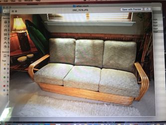 Paul Frankl Rattan Couch