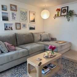 Lodge Sand 139” 2 Piece Sectional Couch 