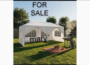 10' x 20' Outdoor Waterproof Gazebo Canopy w/ Removable Sidewalls Heavy Duty Large Tent w/Strong Connection Stakes Ropes for Party