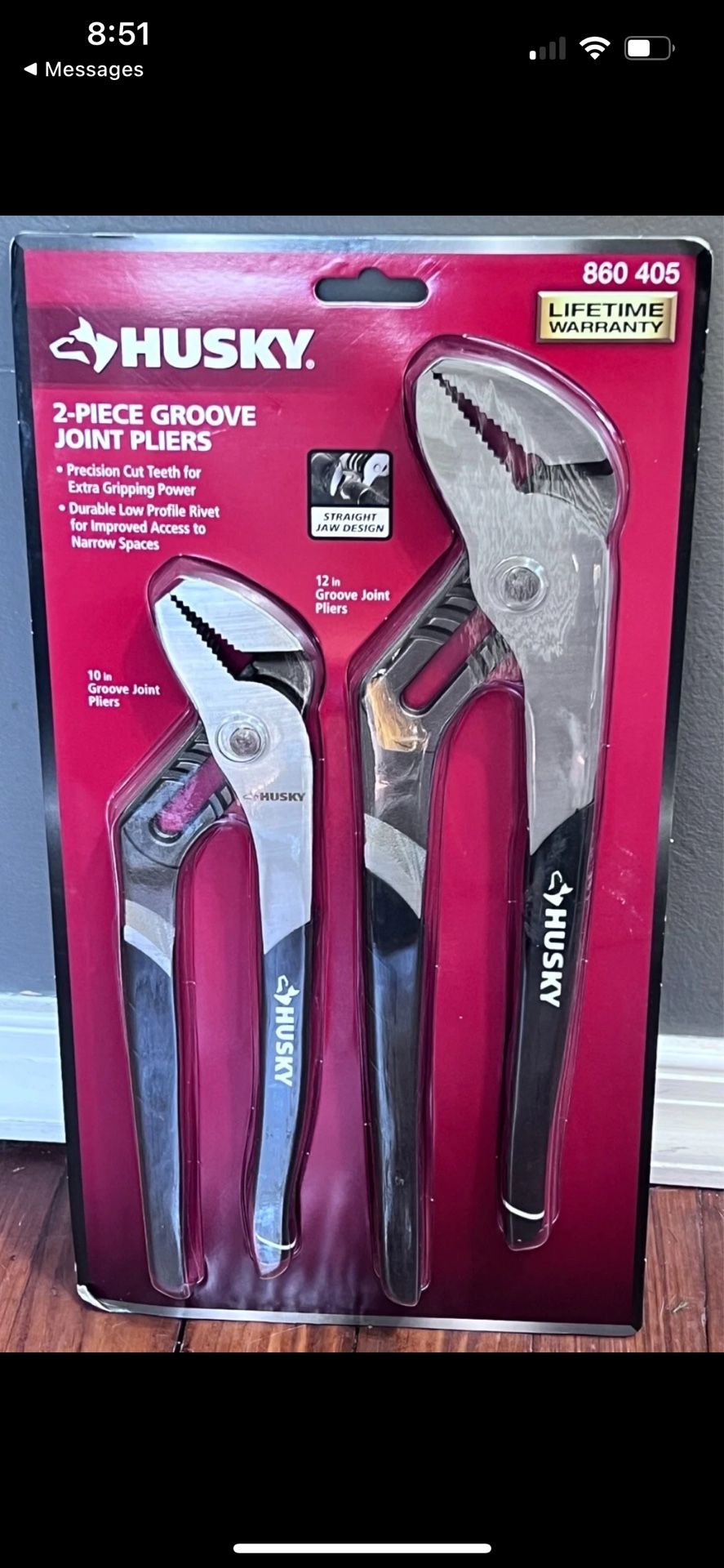 Husky 2-Piece Groove Joint Pliers Set