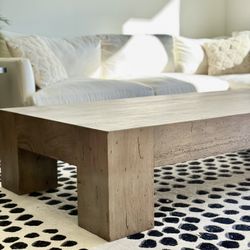 Abaso Rectangular Coffee Table - Rustic Wormwood Oak