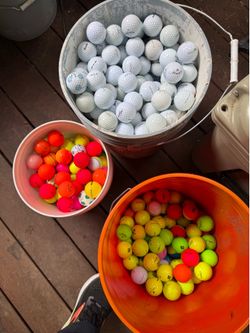 Slightly used golf balls