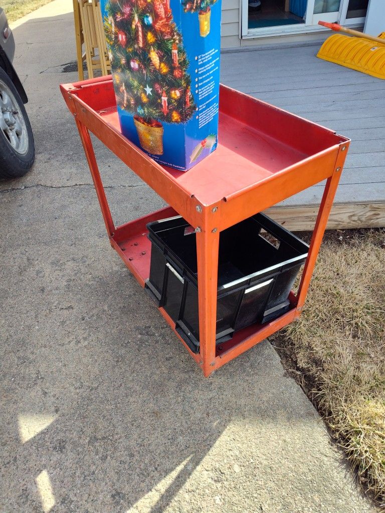metal Cart. Great For Working In Garage!