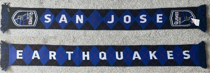 San Jose Earthquakes Argyle Soccer Scarf
