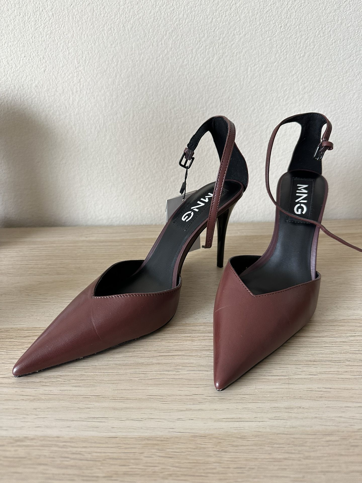 Leather Mango High Heel Shoes Size 6