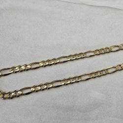 14k Gold Figaro 22" 60.3 Dwt Gold Chain 