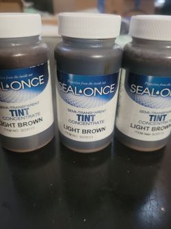 Seal-Once Semi-Transparent Color Tints - Light Brown Liquid Wood Treatment - Multi-Surface Concentrate in a Bottle