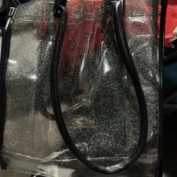 Clear Glitter Bag