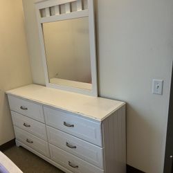 White Dresser With Mirror