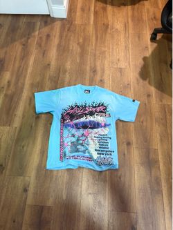 large Hellstar shirt blue 1 of 1 worn like twice