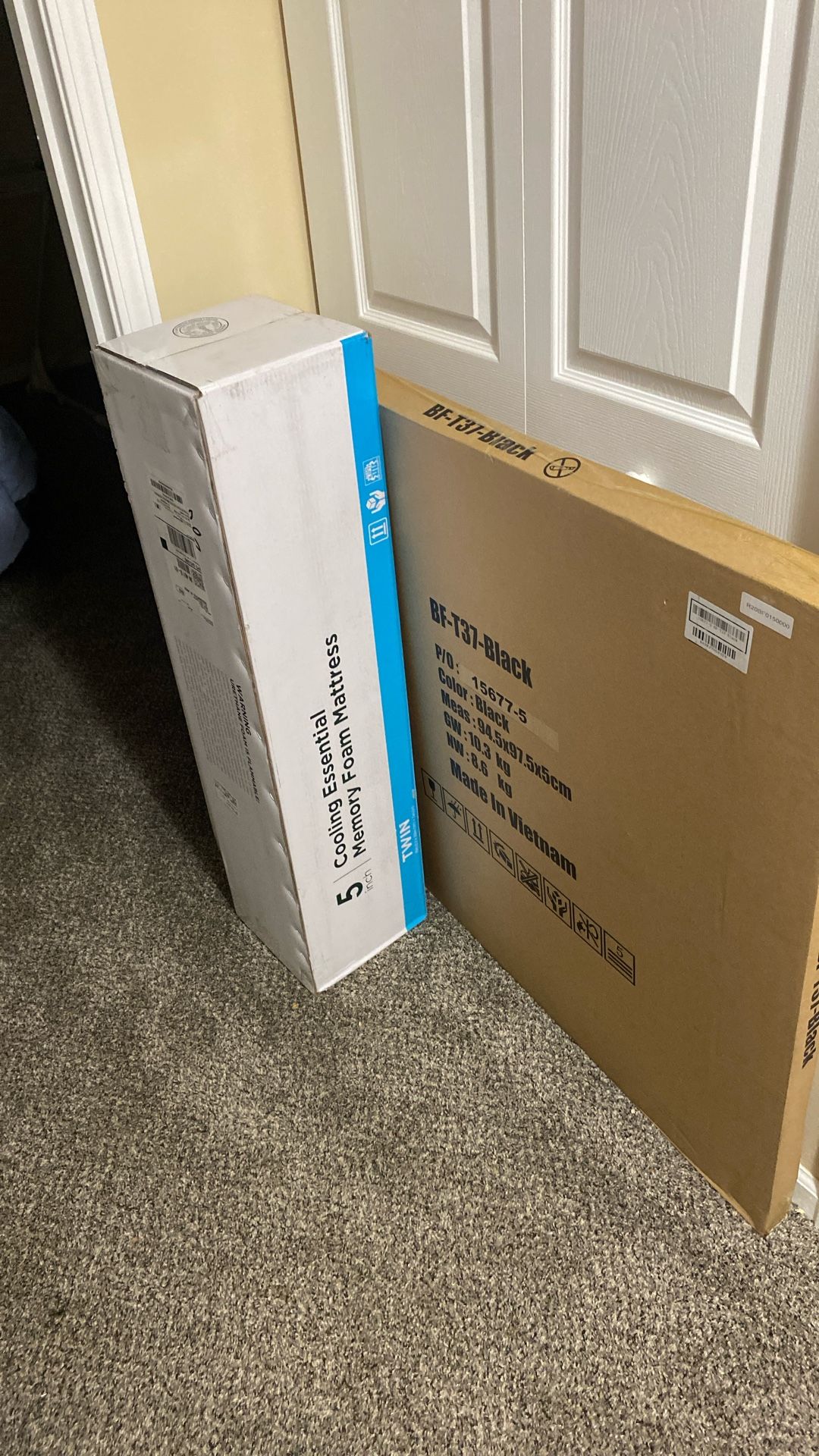 Twin Bed Light Easy To Transport (Mattress And Frame)