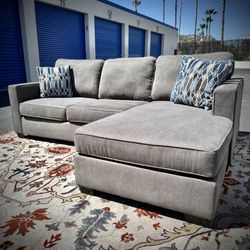 Gray Modern Reversible Sectional Sofa